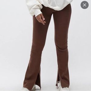 Brown Flared yoga pants